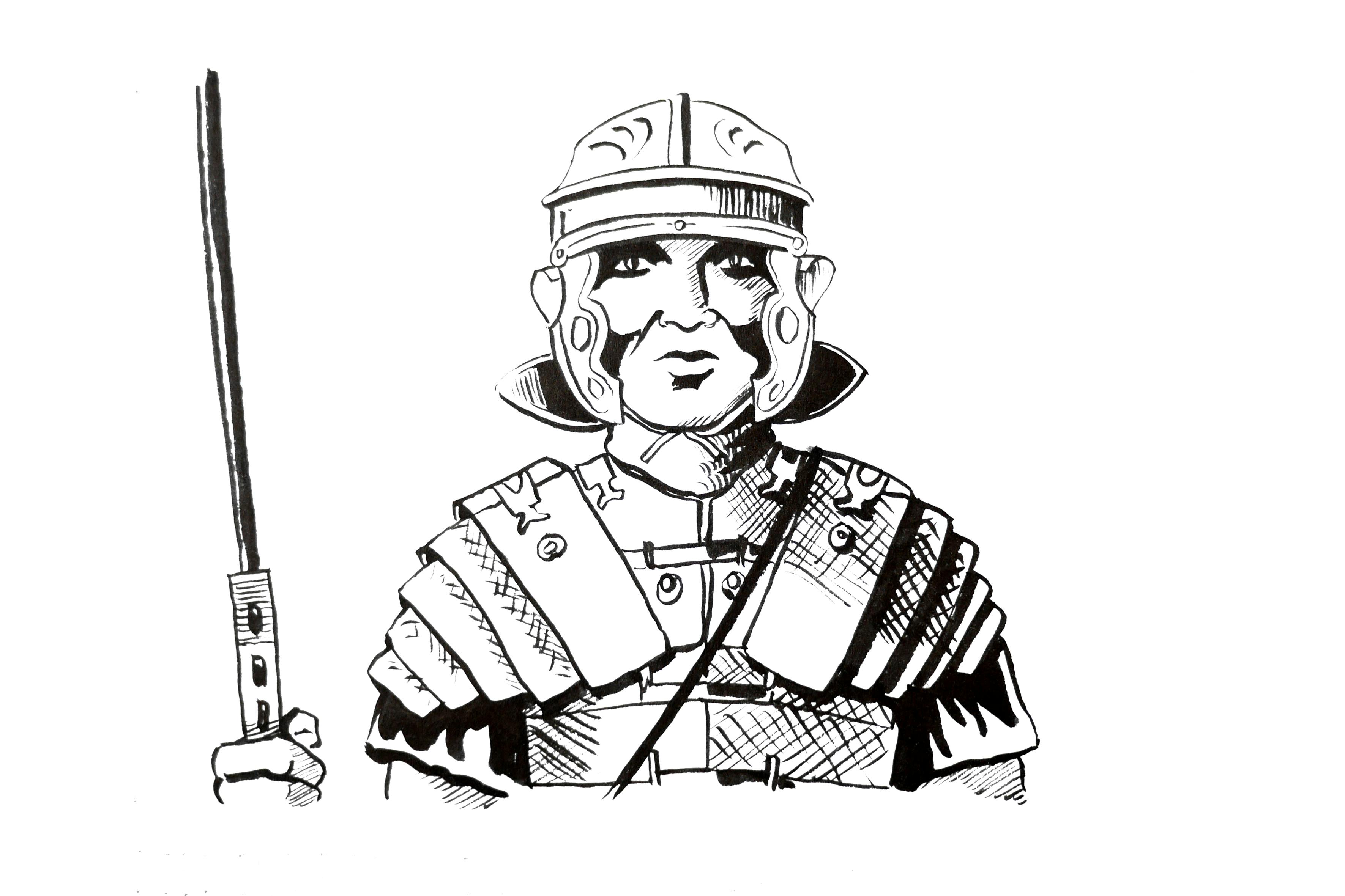 tekening van Menapiër